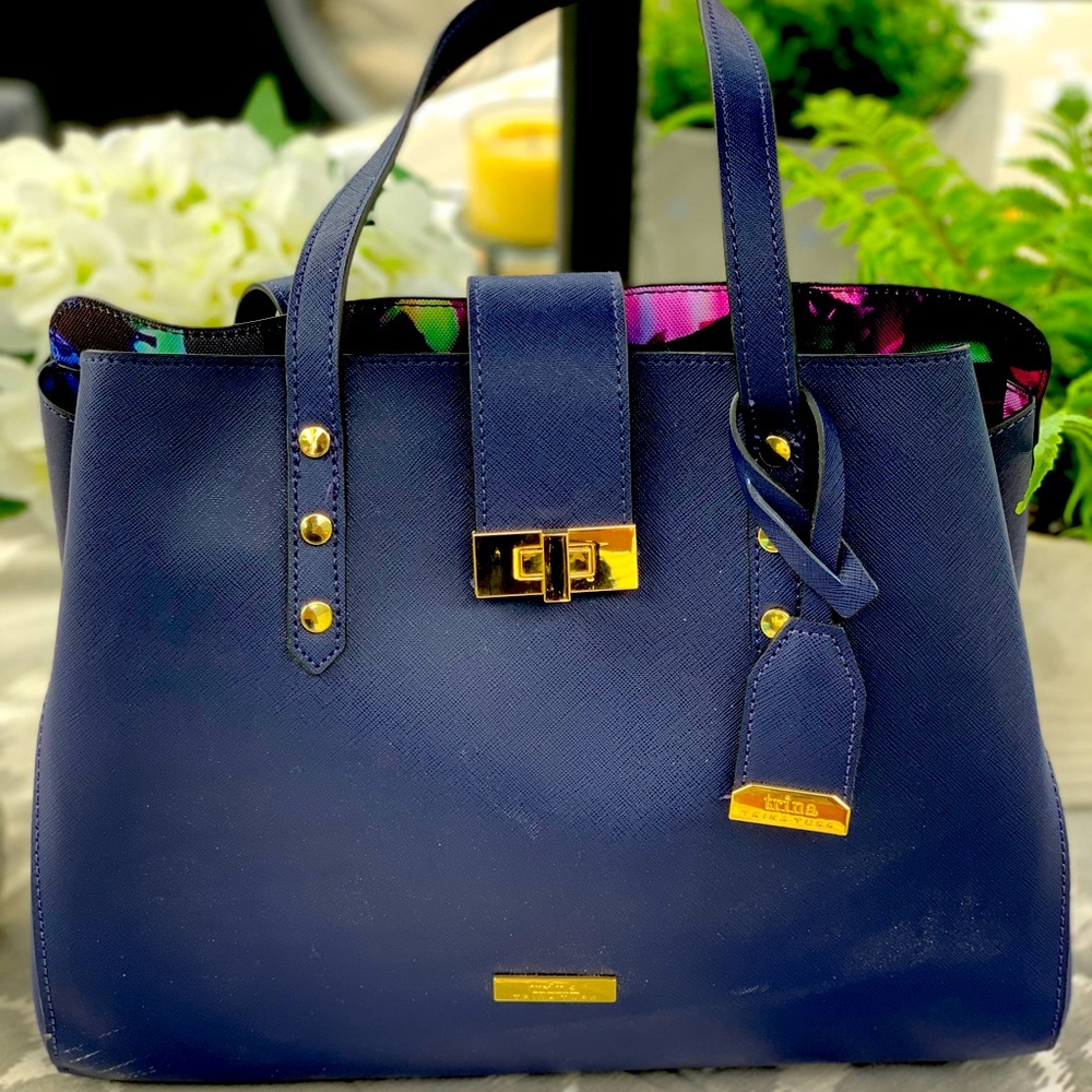 Navy Trina Turk Handbag